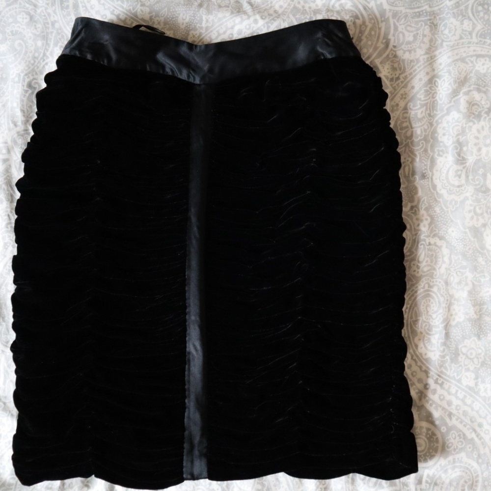 INC Silk and Velvet Pencil Skirt